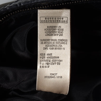 Burberry Nylon Beat Check Studded Hobo Black 9 of 9