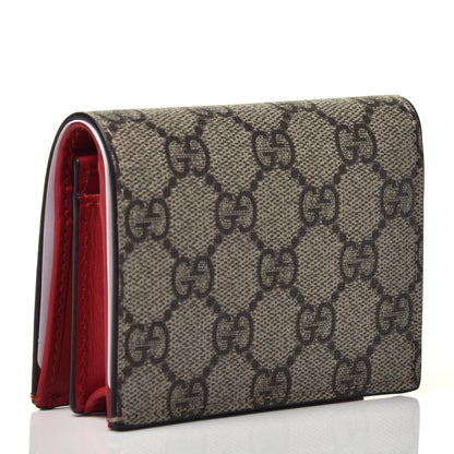 Gucci Soft GG Supreme Monogram Mystic Cat Card Case Wallet 3 of 8