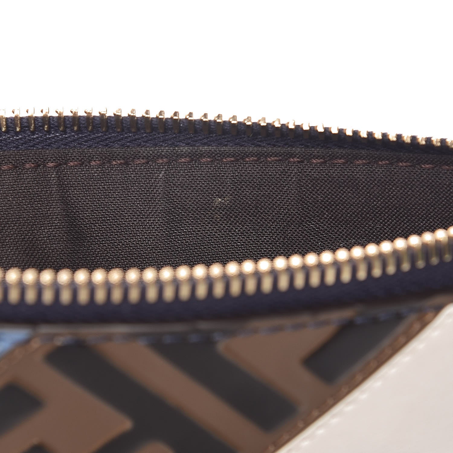 Fendi X FILA Vitello Century Mania Bi-Color FF 1974 Embossed Small Flat Clutch Nebula Blueberry Multicolor 10 of 11