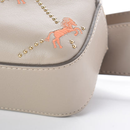 Chloe Smooth Calfskin Little Horses Embroidered Signature Belt Bag Pastel Grey 11 of 11