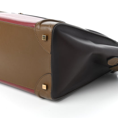 Celine Smooth Calfskin Mini Tri-Color Luggage Rust 7 of 11