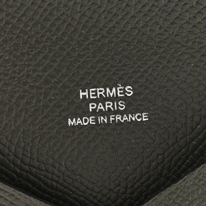 Hermes Epsom Calvi Card Case Etain 6 of 6