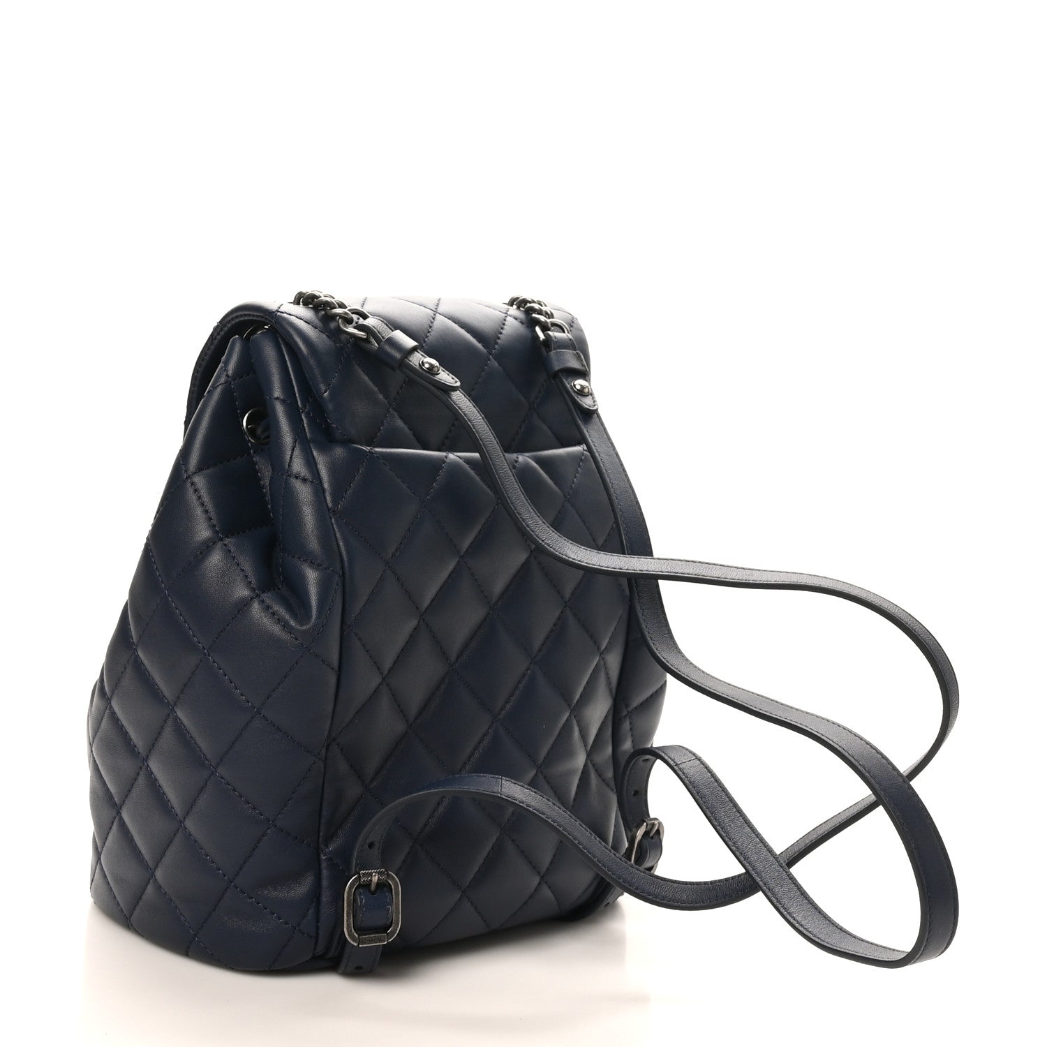 Chanel Lambskin Quilted Daily Supple Backpack Blue 3 of 10