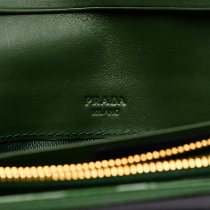 Prada Saffiano Vernice Triangle Continental Flap Wallet Biliardo 5 of 7