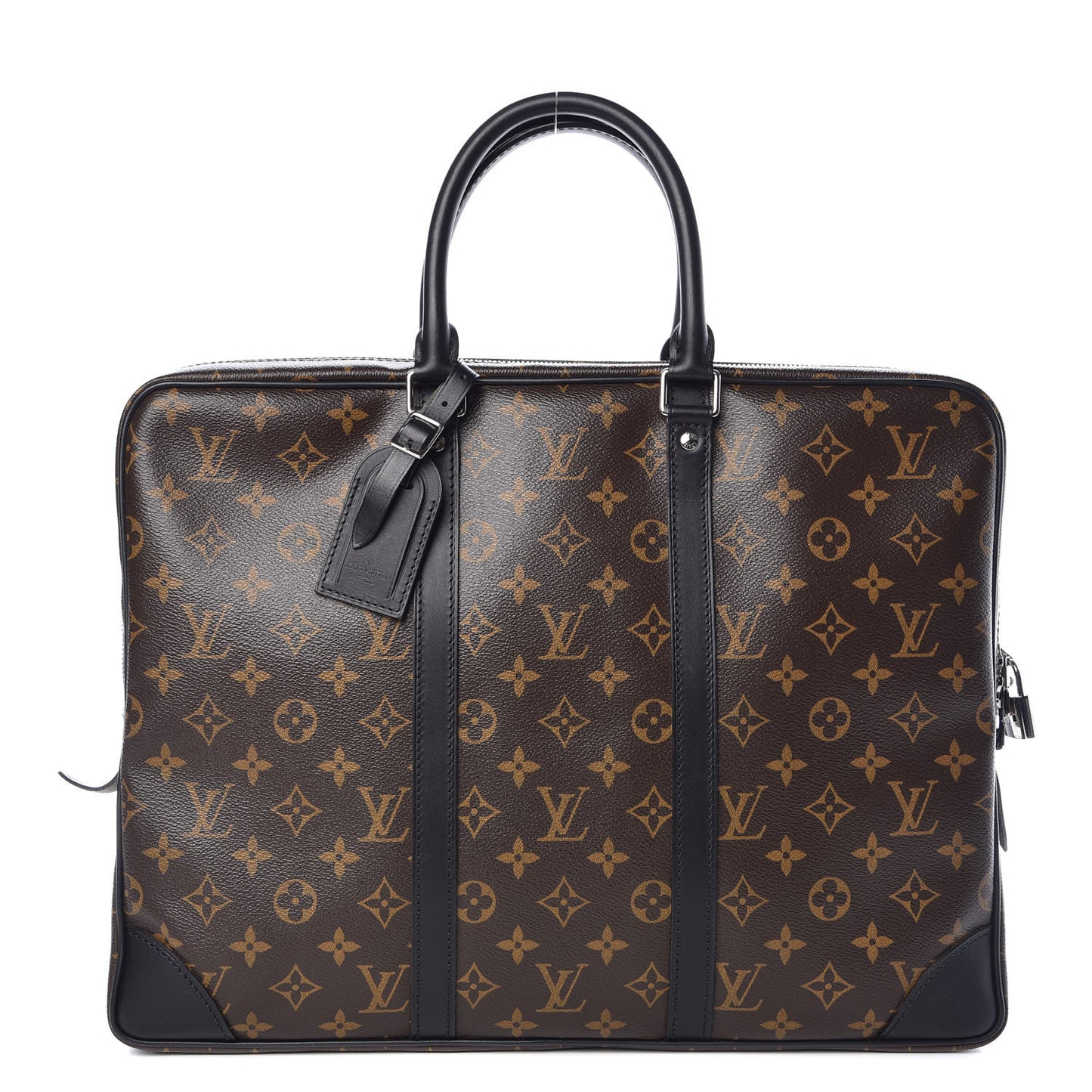 Monogram Macassar Porte Documents Voyage Soft Briefcase