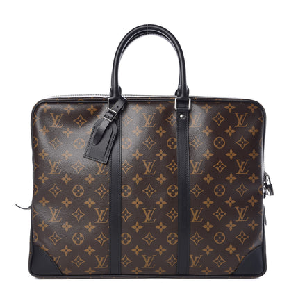 Louis Vuitton Monogram Macassar Porte Documents Voyage Soft Briefcase 1 of 9