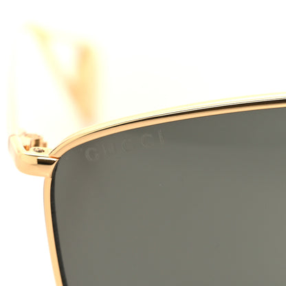 Gucci Square Frame GG0437SA Sunglasses Gold 7 of 8