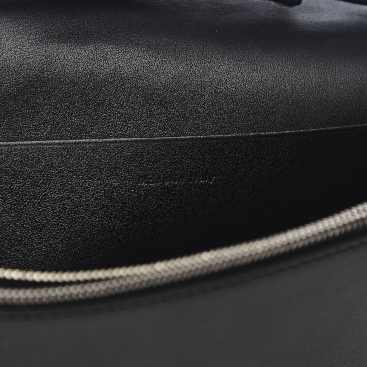 Celine Smooth Lambskin Frame Evening Chain Clutch Black White 7 of 8