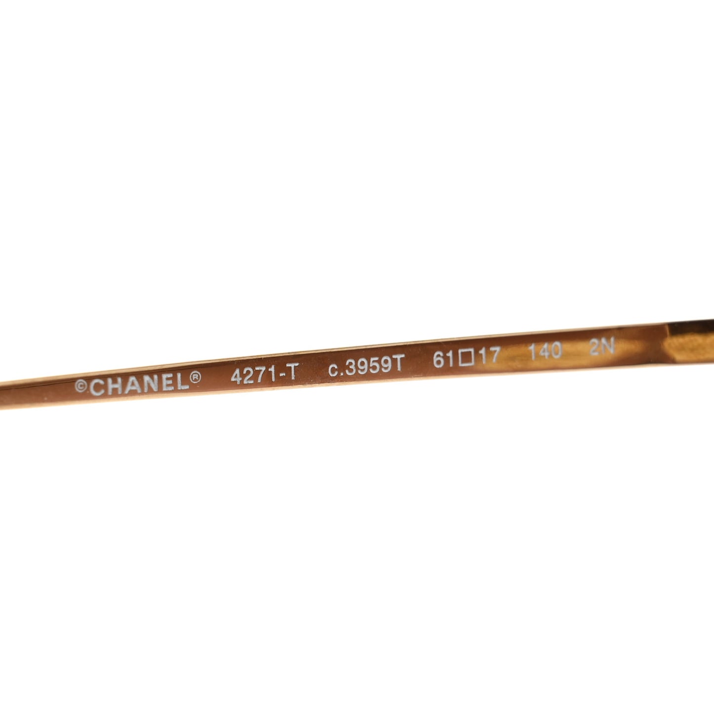 Titanium Polarized Rimless Square Sunglasses 4271-T Gold Violet