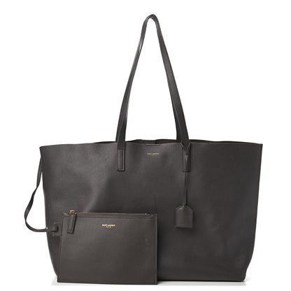 Saint Laurent Calfskin Large Shopping Tote Dark Grey 1 of 18