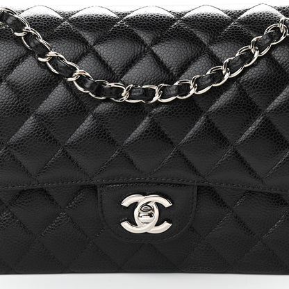 Chanel Caviar Quilted Medium Double Flap Black 7 of 10
