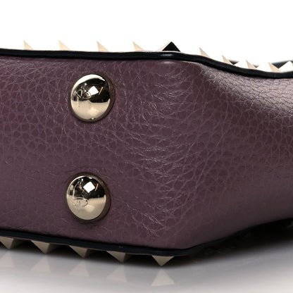 Valentino Garavani Grained Calfskin Micro Rockstud Tote Dark Mauve 10 of 10