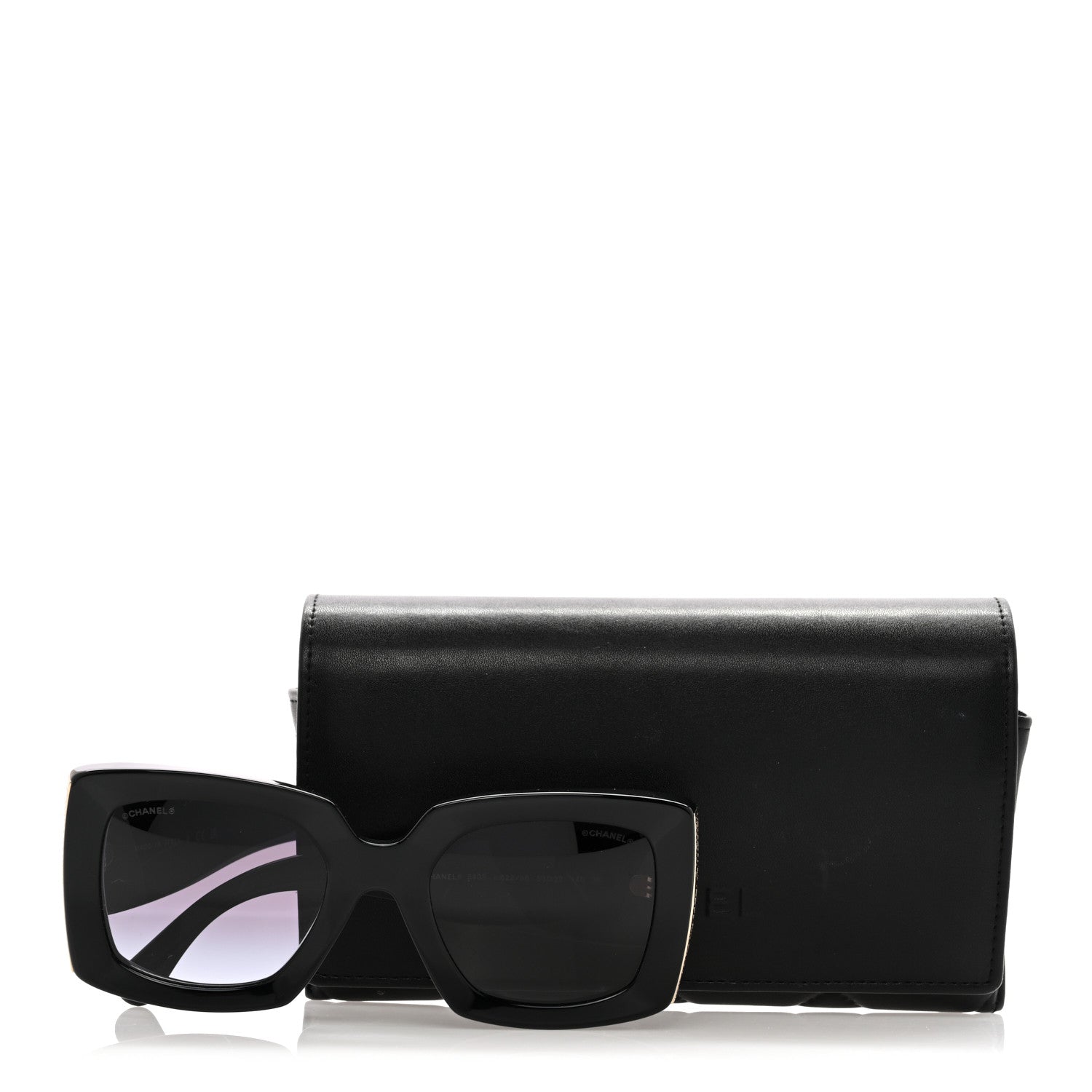 Chanel Acetate Rectangle Sunglasses 5435 Black 7 of 7