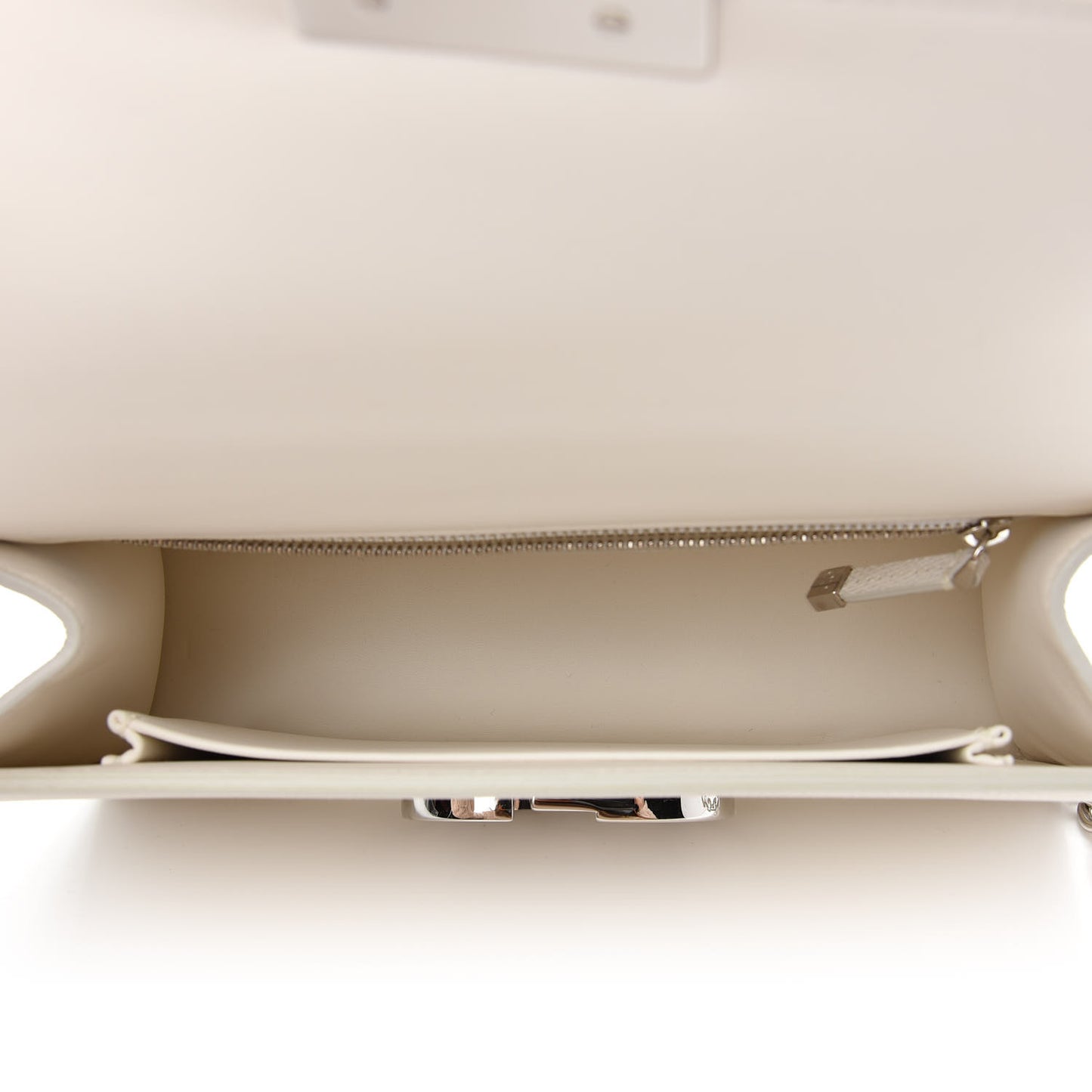 Grained Calfskin 30 Montaigne Chain Flap Bag White