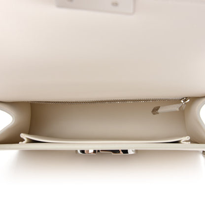Christian Dior Grained Calfskin 30 Montaigne Chain Flap Bag White 5 of 8