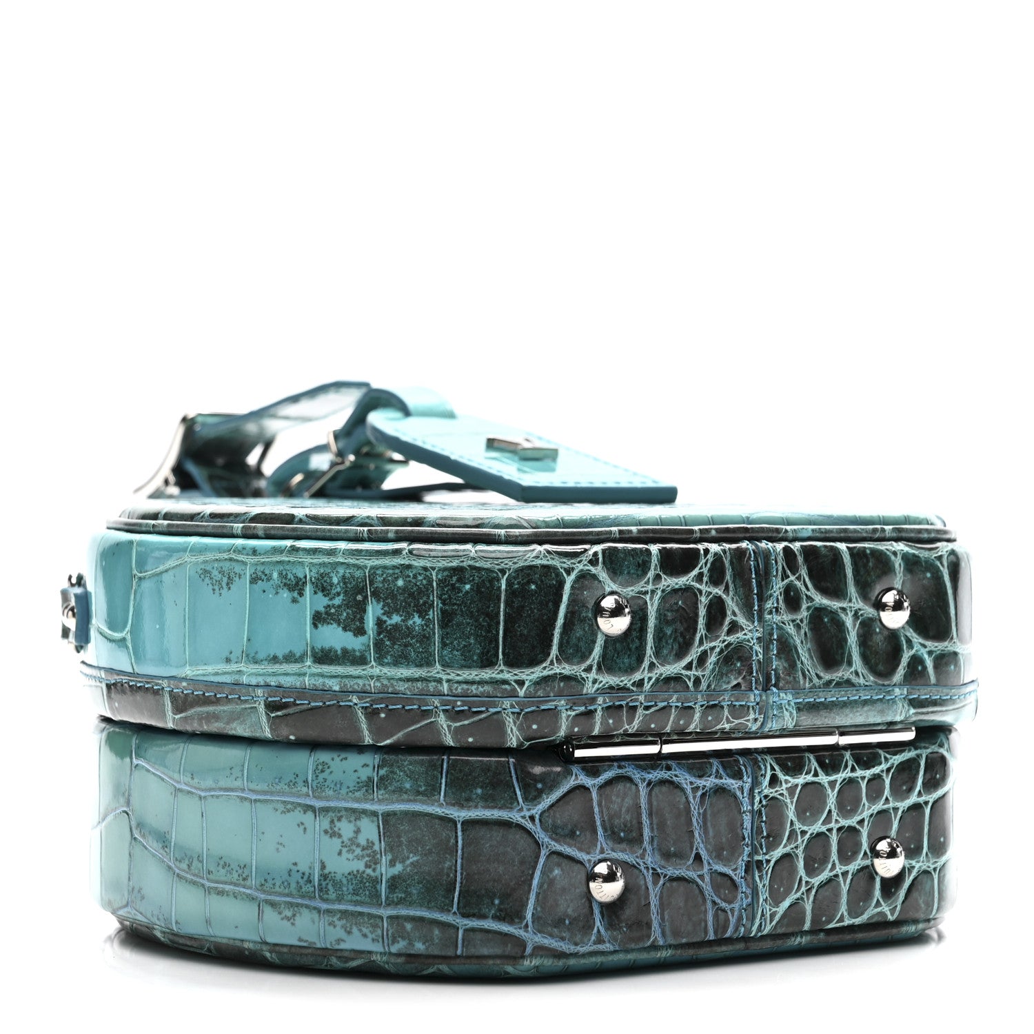 Louis Vuitton Crocodile Petite Boite Chapeau Turquoise 4 of 10