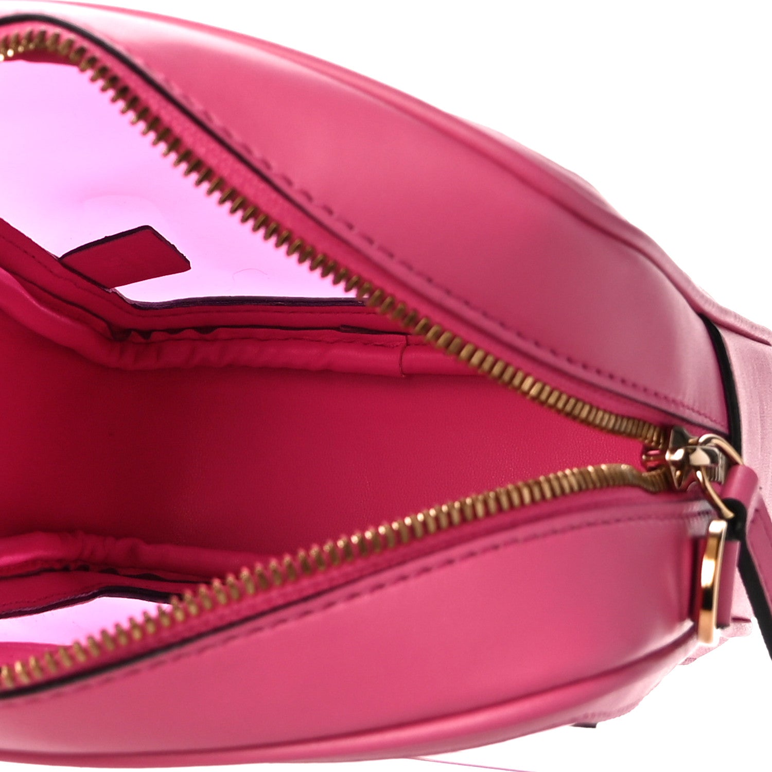 Versace PVC Rubber Medusa Biggie Pouch Bag Fuchsia 7 of 9