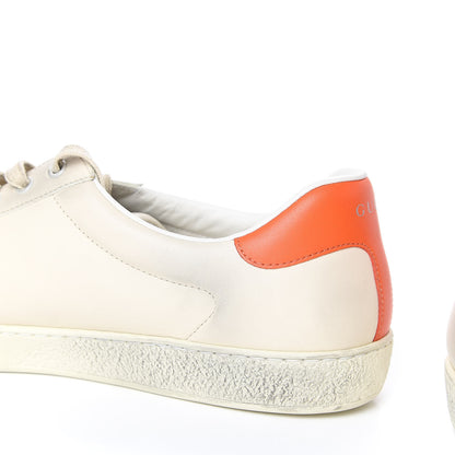 Gucci X DISNEY Miro Soft Calfskin Mickey Mouse Print Mens Ace Sneakers 11 Ivory Deep Orange 11 of 14