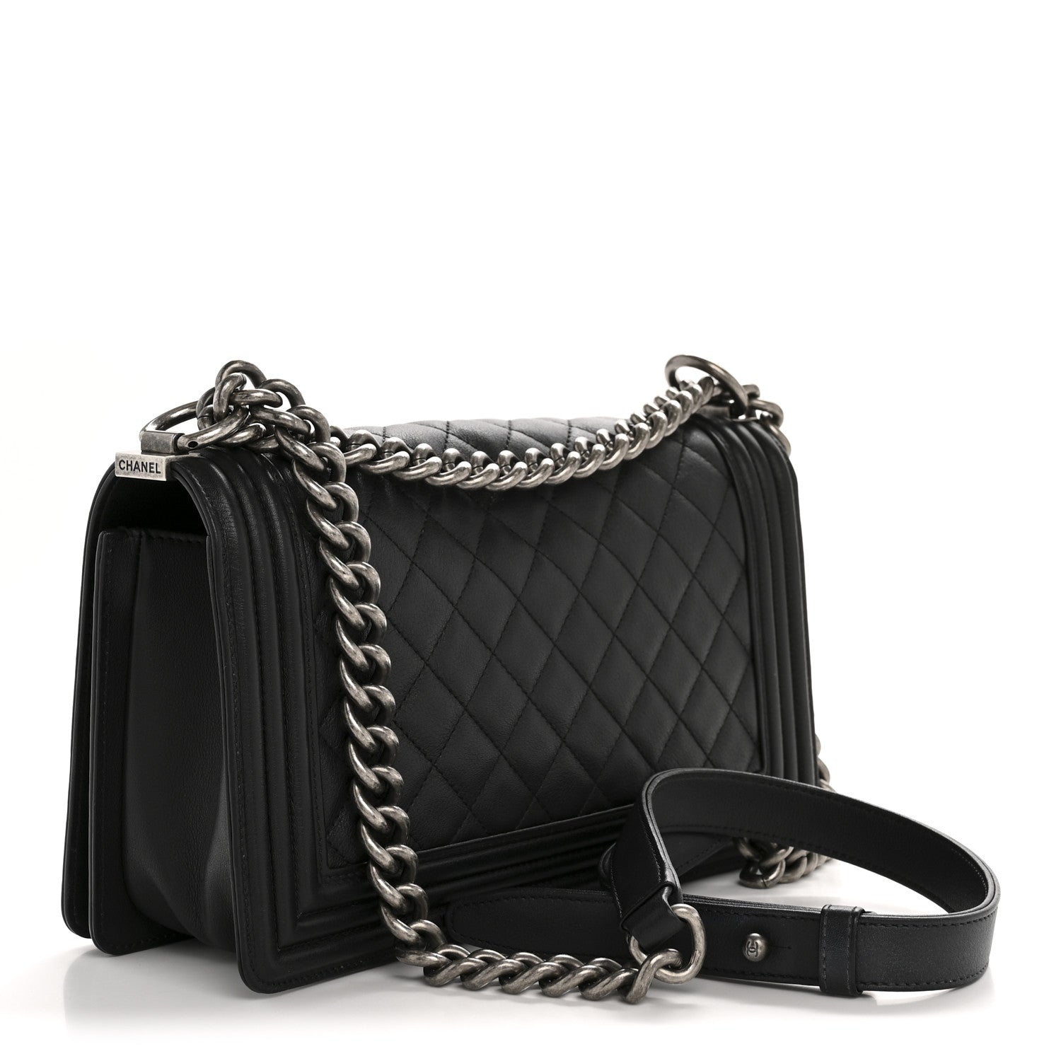 Chanel Calfskin Quilted Medium Boy Flap Black 3 of 14