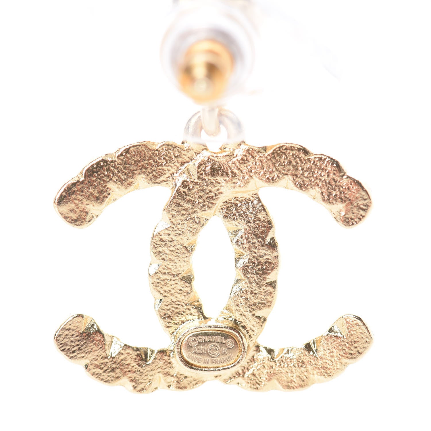 Chanel Crystal Over The Rainbow CC Drop Earrings Gold Multicolor 4 of 8