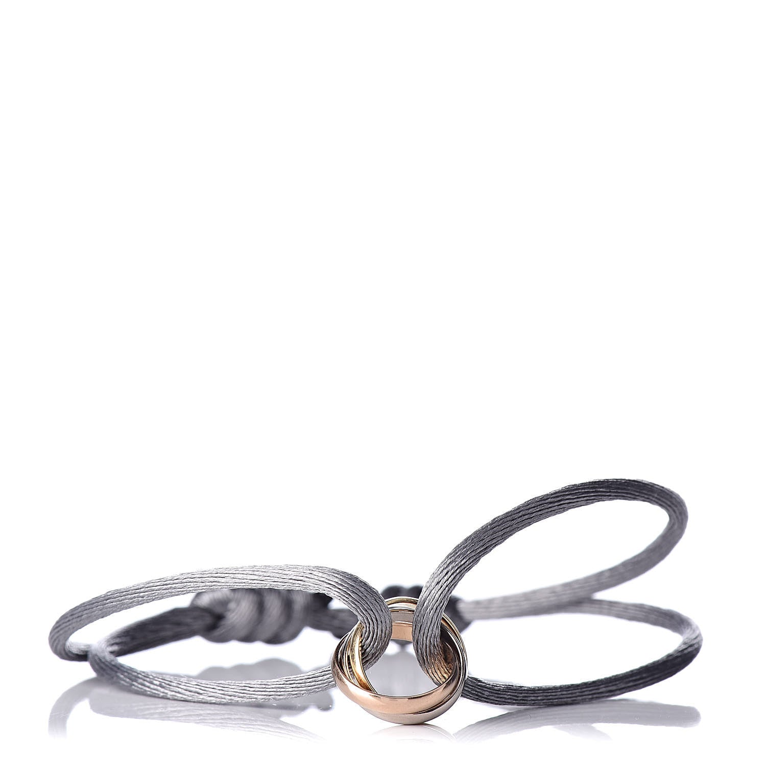 Cartier 18K Pink Yellow White Gold Trinity Adjustable Cord Bracelet Gray 1 of 8