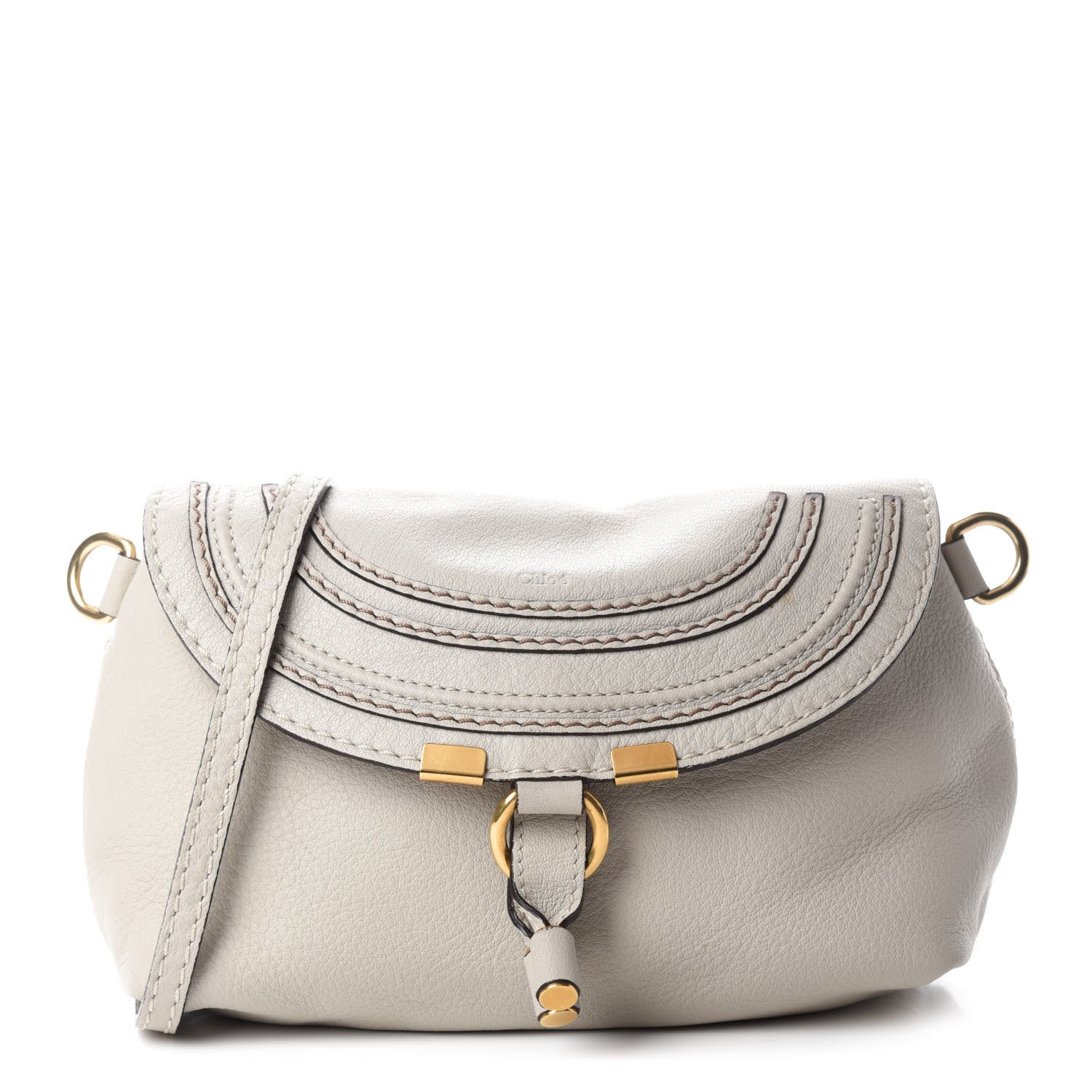 Chloe Calfskin Marcie Pochette Crossbody Bag Off White 1 of 12