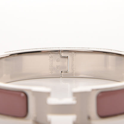 Hermes Enamel Narrow Clic Clac H Bracelet PM Bois De Rose 3 of 4