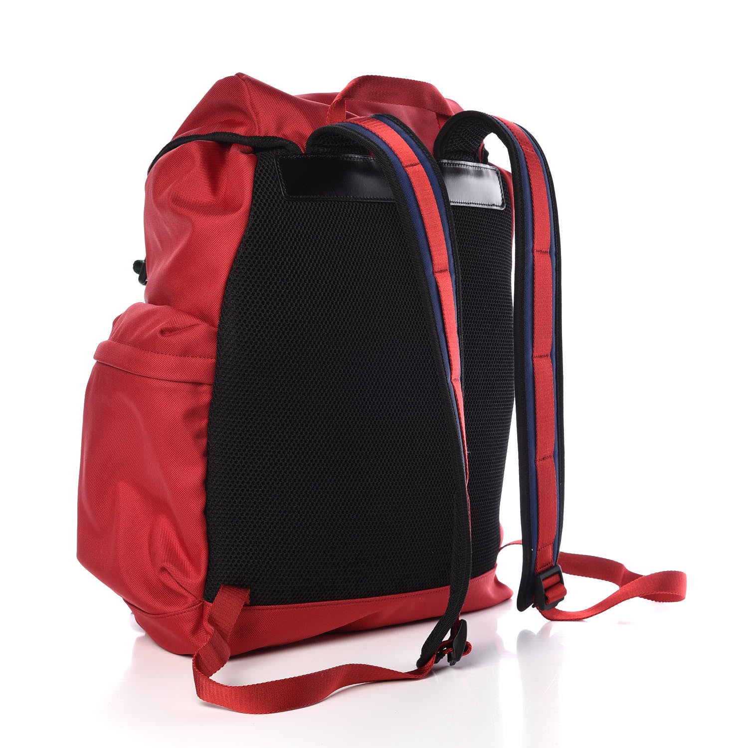 Gucci Techno Canvas Web Double Buckle Backpack Red 3 of 9