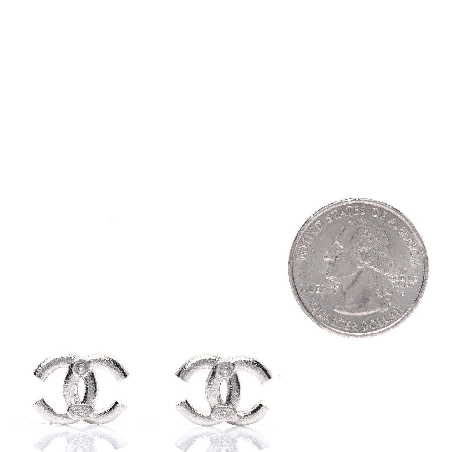 Crystal Mini Timeless CC Earrings Silver