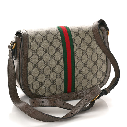 Gucci X BALENCIAGA BB Supreme Monogram Web Small Ophidia Shoulder Bag Beige New Acero 2 of 10