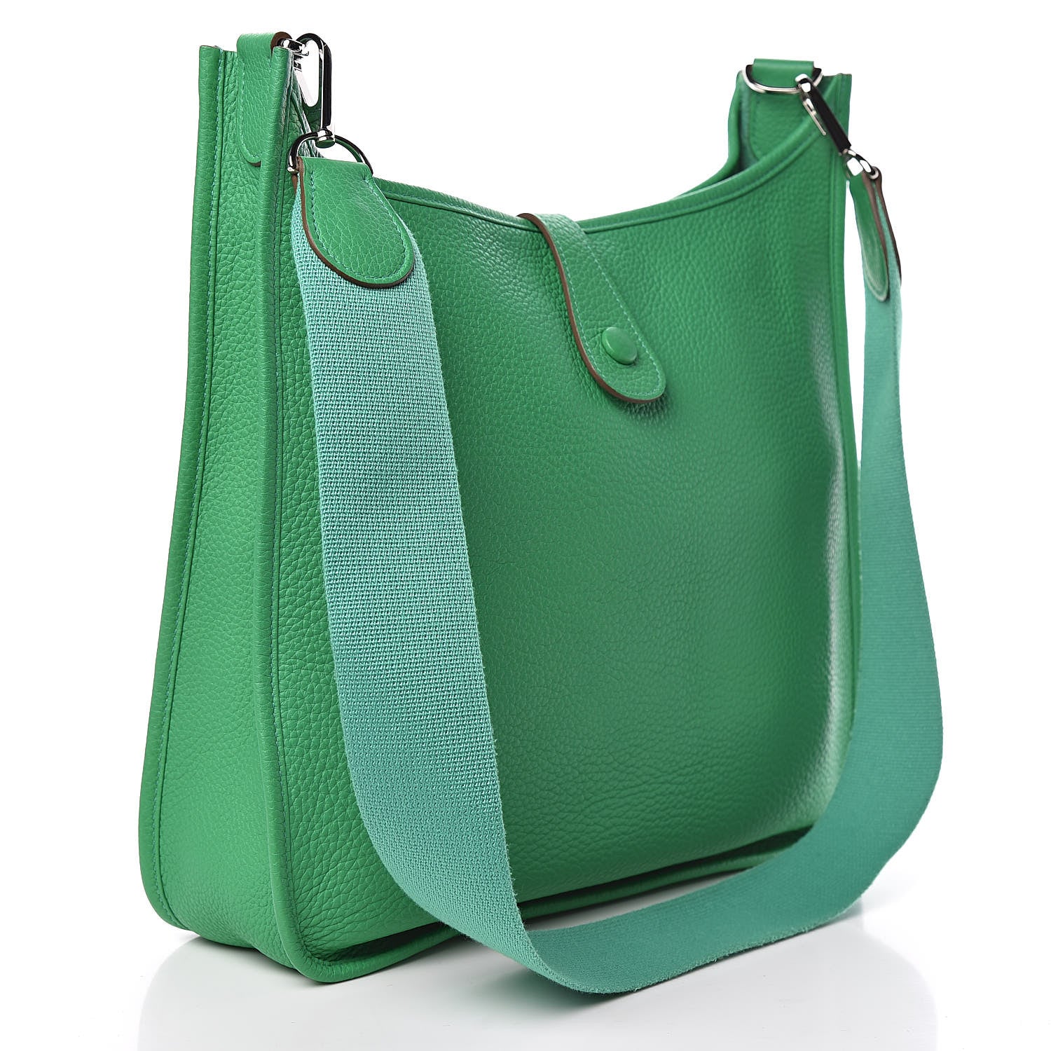 Hermes Taurillon Clemence Evelyne GM Vert Menthe 3 of 10