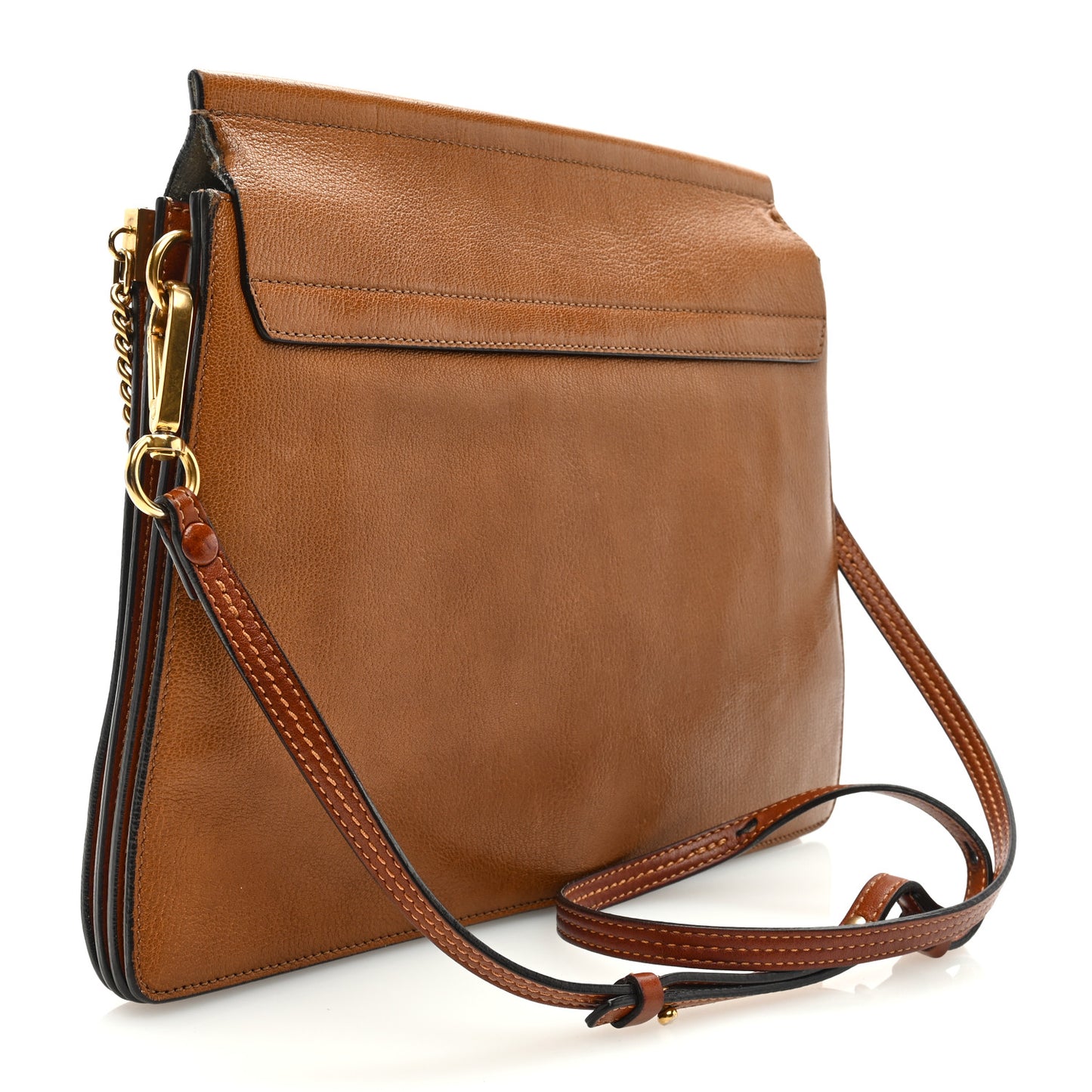 Goatskin Medium Faye Shoulder Bag Caramel