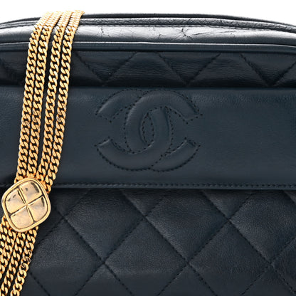 Chanel Lambskin Quilted Tassel Flap Camera Case Navy 9 of 11
