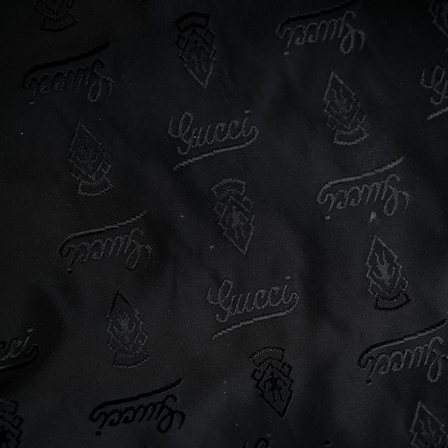 Guccissima Medium Zippered Shopping Tote Black