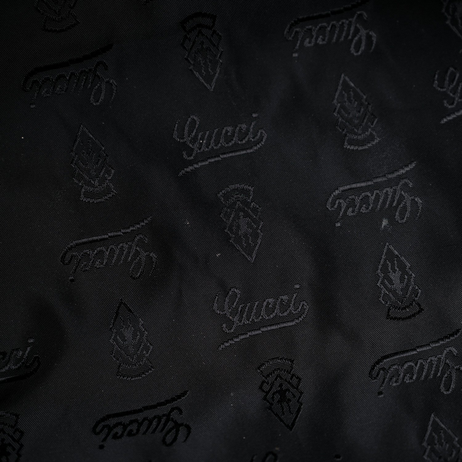 Gucci Guccissima Medium Zippered Shopping Tote Black 12 of 16