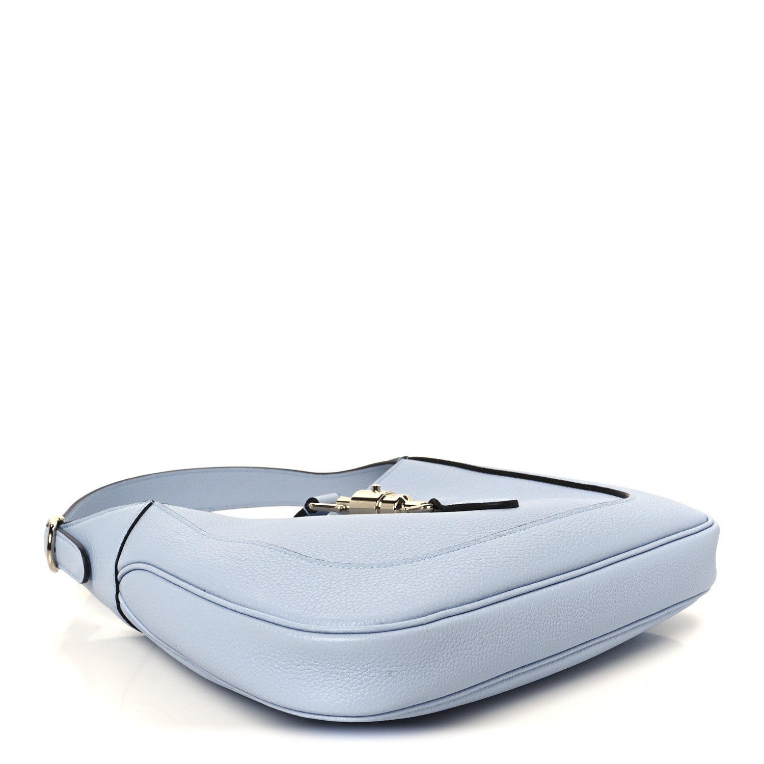 Gucci Grained Calfskin Web Medium Jackie 1961 Hobo Light Blue 4 of 10
