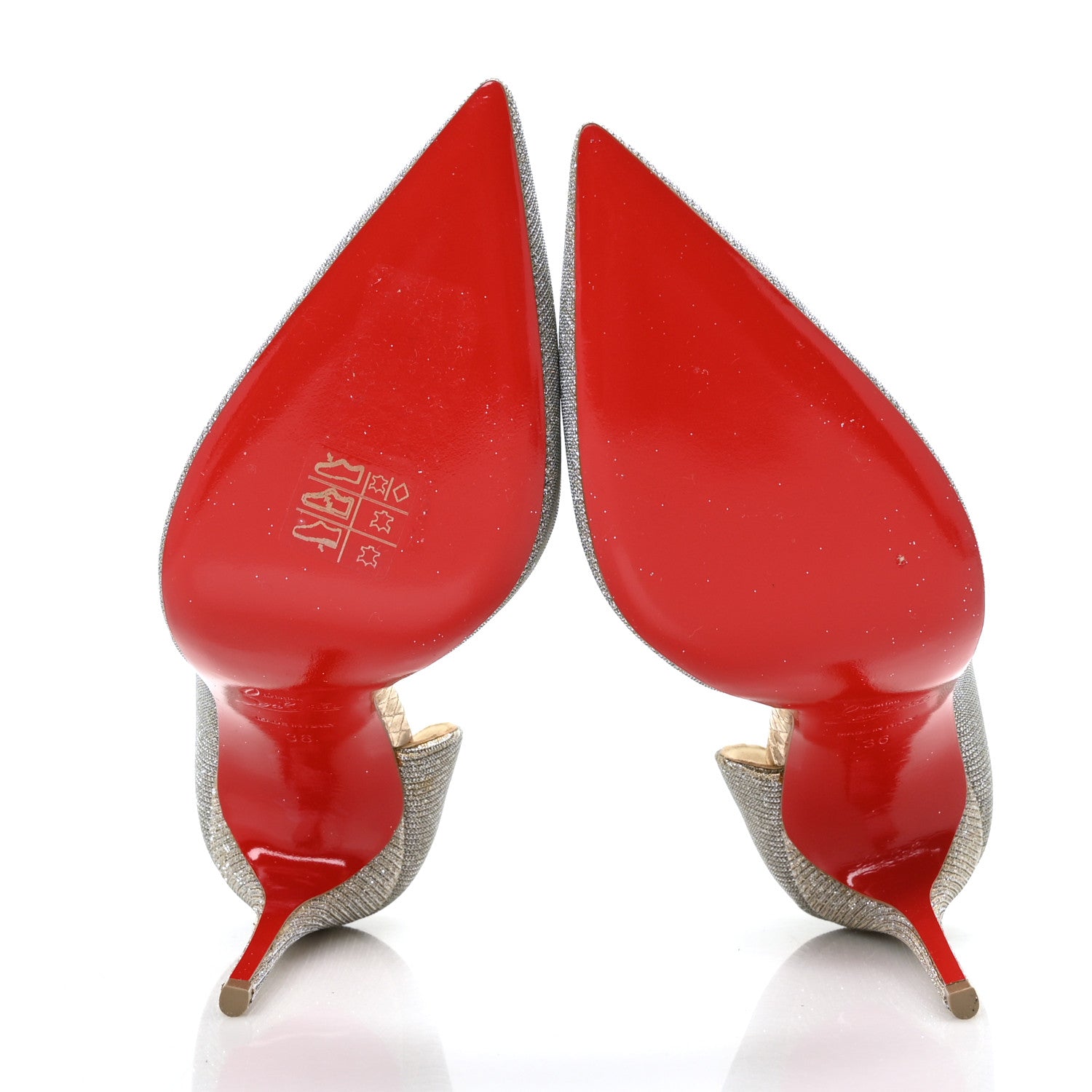 Christian Louboutin Glitter Luminor Iriza 100 Pumps 36 Gold 5 of 8