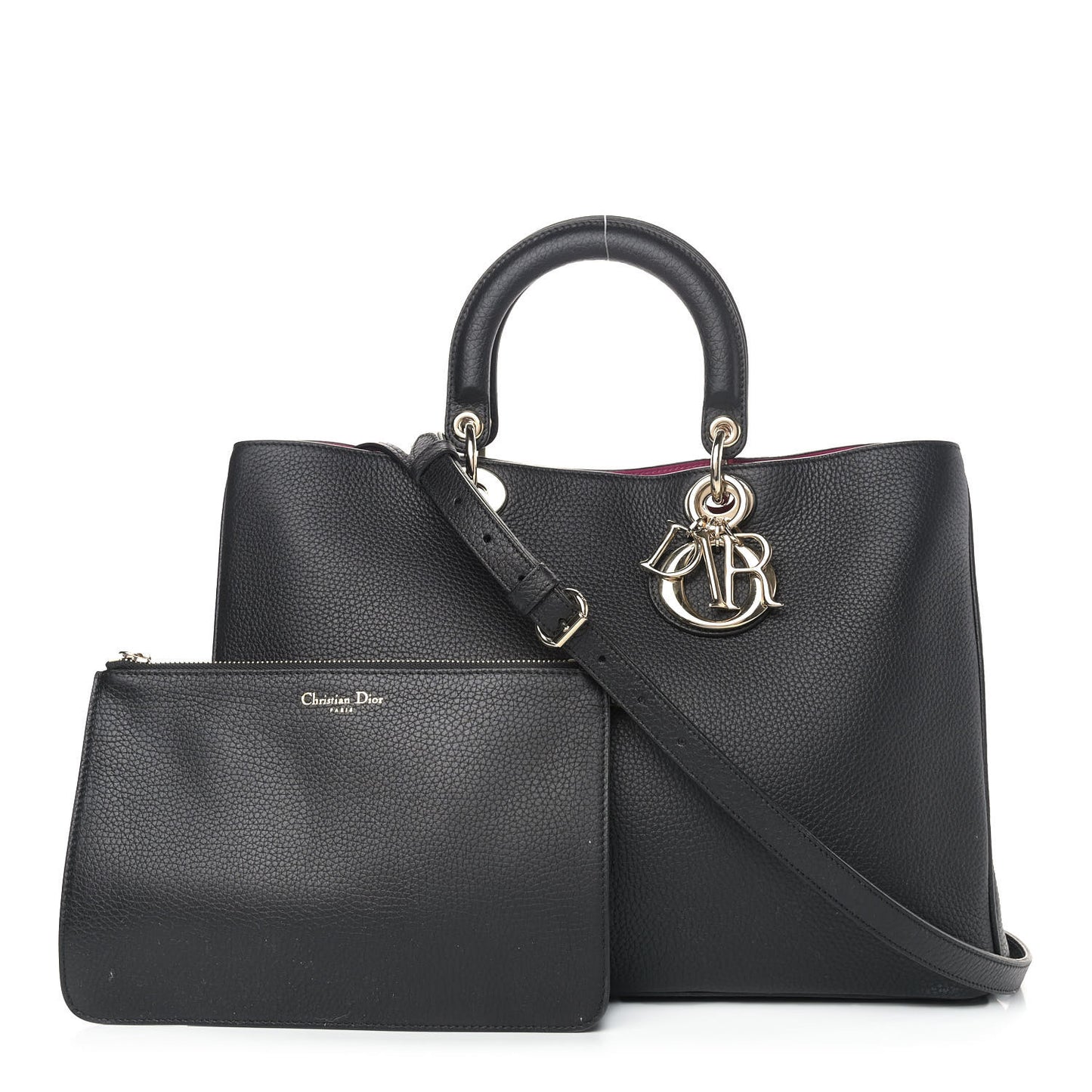 Bullcalf Large Diorissimo Tote Black Rose Indien