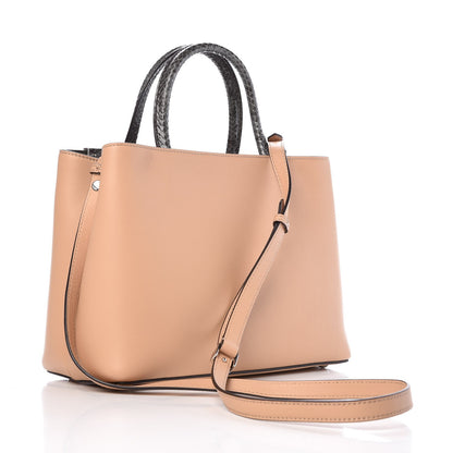 Fendi Vitello Dolce Elaphe Petite 2Jours Tote Beige 2 of 9