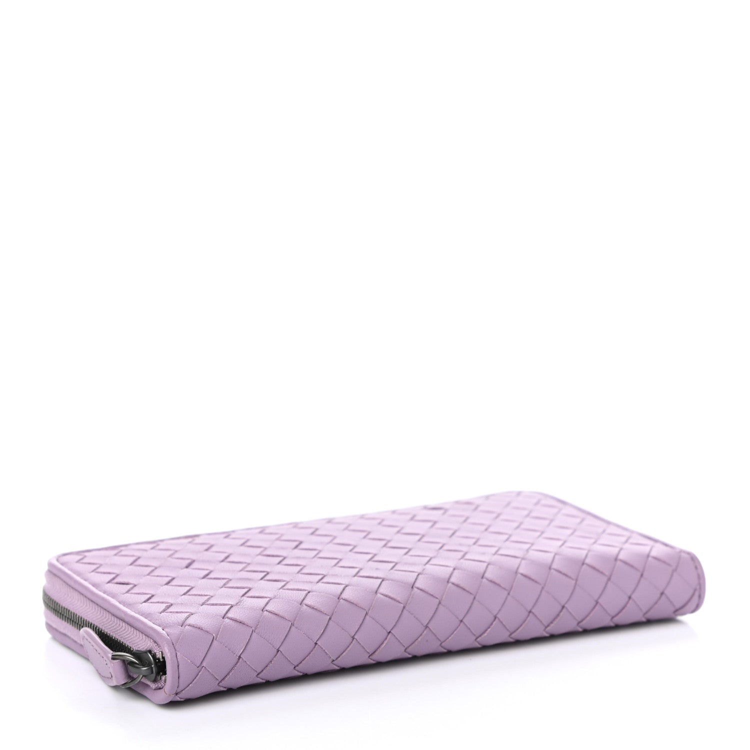 Bottega Veneta Nappa Intrecciato Zip Around Wallet Lilac 3 of 5