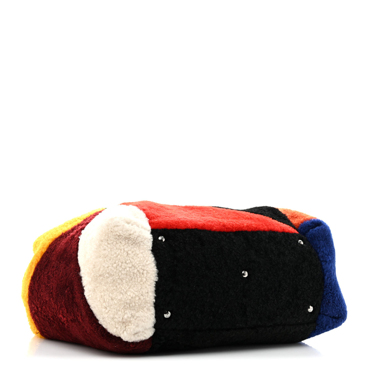 Shearling Snakeskin Geometric To You Satchel  Multicolor