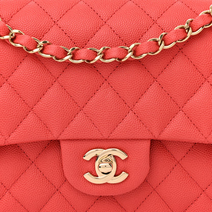 Chanel Caviar Quilted Medium Double Flap Dark Pink 8 of 10