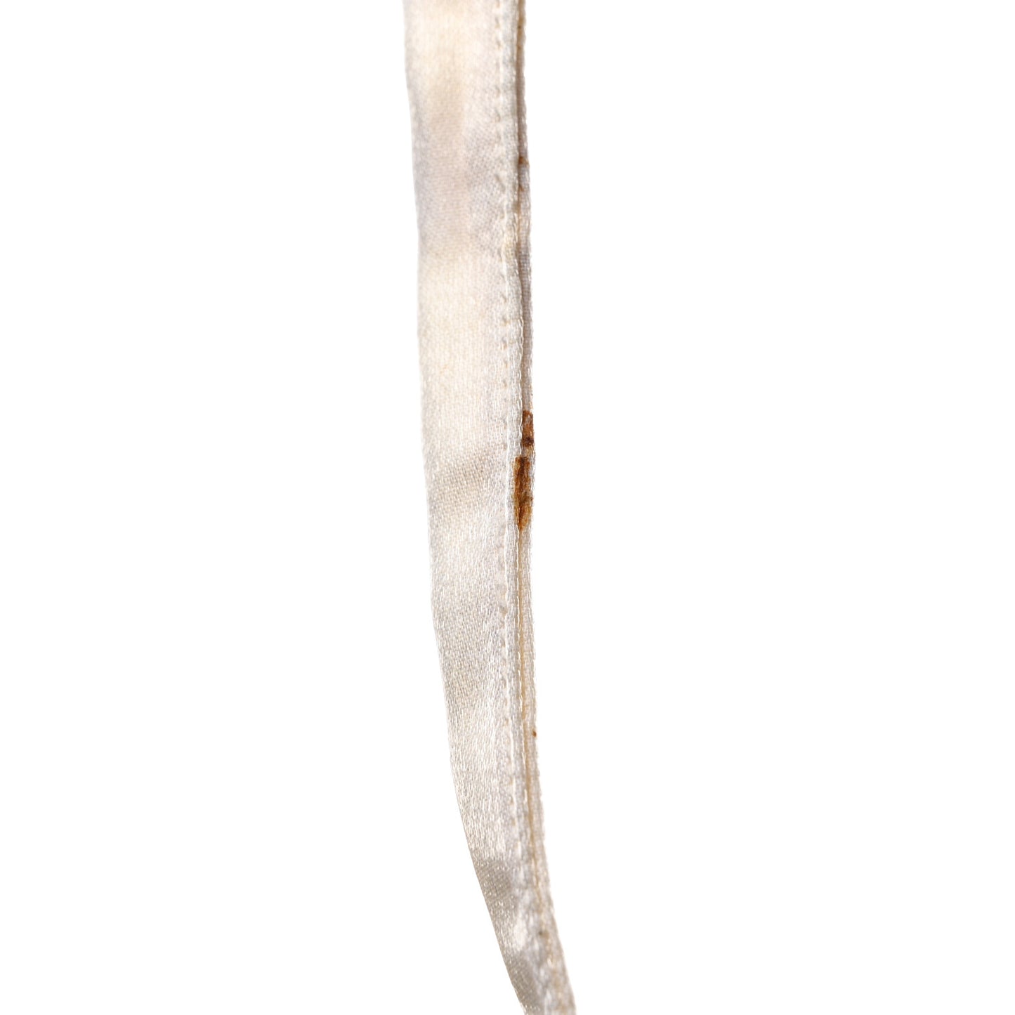 Satin Cap Toe Ballerina Ankle Wrap Flats 40 White Beige