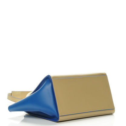 Celine Smooth Calfskin Small Bi-Color Trapeze Beige Blue 4 of 7