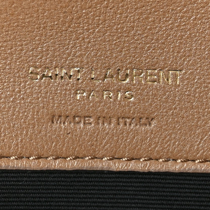 Saint Laurent Lambskin Chevron Quilted Small Loulou Bag Natural Tan 7 of 12