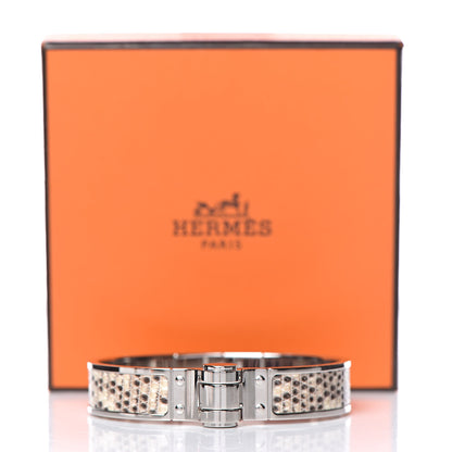 Hermes Lizard Charniere Cuir Narrow Hinged Bracelet M Ombre 6 of 6