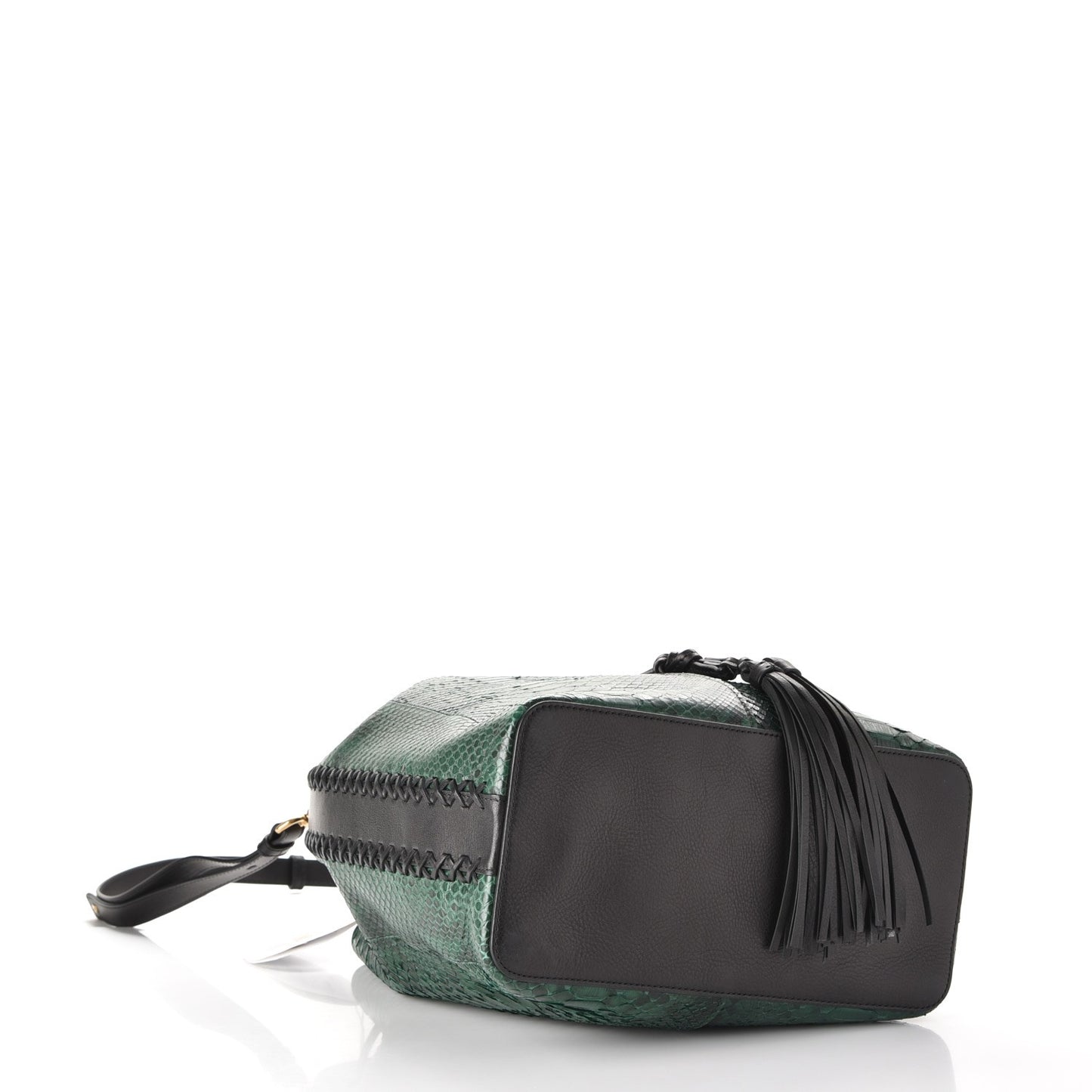 Python Gala Cross-Stitch Bucket Bag Intense Green