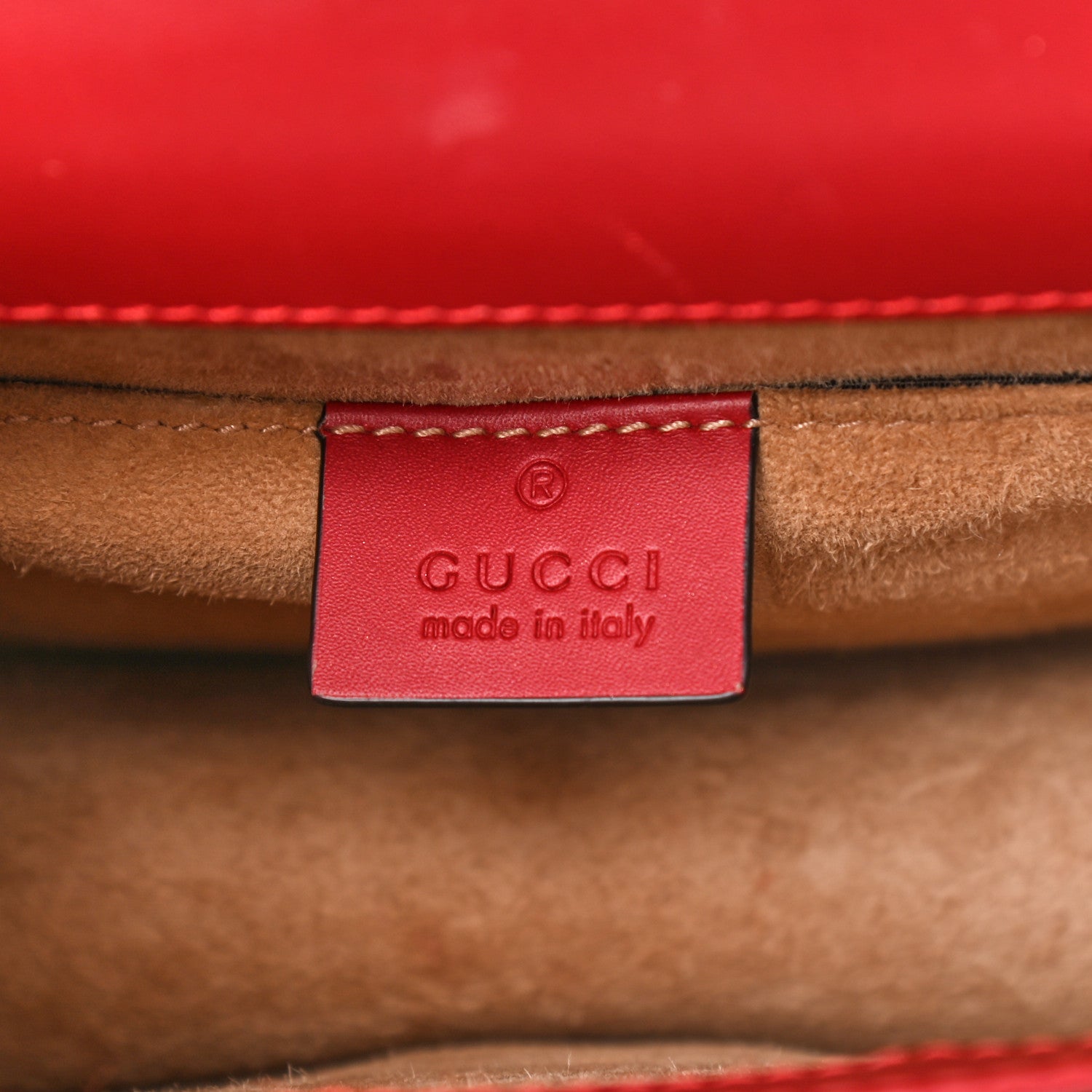 Gucci Calfskin Mini Sylvie Chain Shoulder Bag Hibiscus Red 6 of 12