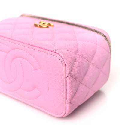 Chanel Caviar Quilted Sweetheart Vanity Case Pink 10 of 11
