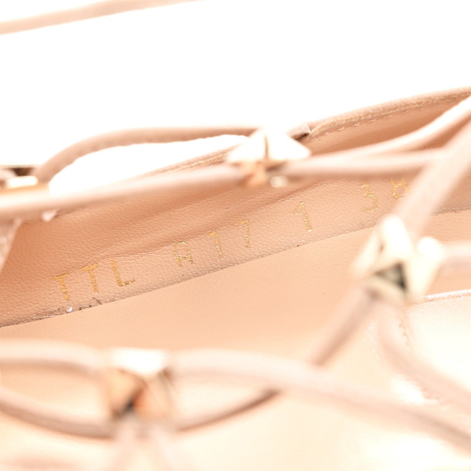 Valentino Garavani Nappa Rockstud Gladiator Lace Up Pumps 38 Poudre 8 of 9